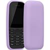 kwmobile Custodia Compatibile con Nokia 105 (2019) Cover - Back Case per Smartphone in Silicone TPU - Protezione Gommata - lavanda