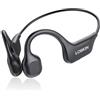 LOBKIN Cuffie Conduzione Ossea, Auricolari Conduzione Ossea Bluetooth Senza Fili, Auricolari Sportive Bluetooth Impermeabili，Open Ear Wireless Sport Cuffie per Ciclismo,Corsa,Fitness