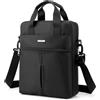 zhongningyifeng Borsa a tracolla per computer portatile da 14 pollici da uomo in nylon Borsa da messaggero impermeabile casual nera borsa a tracolla per lavoro viaggi all'aperto