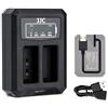JJC LP-E17 - Caricabatteria doppio USB per Canon EOS Canon EOS R10 RP M6 M6 Mark II M5 850D 800D 760D 750D 250D 200D II 200D per Canon LP-E17 Batteria