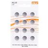 REY Confezione da 12 batterie AG10 1,5 V, tipo a bottone al litio, LR1130, LR54, L1131, 189, GP89A, 389, SR1130W, SR1130SW