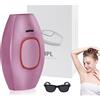 Desing Wish Epilatore Luce Pulsata IPL Epilatore Laser Donna Uomo 999.999 Flash Laser Hair Removal Dispositivo Depilazione Indolore con 2 Modalità Flash e 5 Intensità di Luce Viso Schiena Bikini