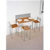 ASTIMESA Parete tavolo da cucina, metallo, arancione, 90 x 50 cm o 90 x 30 cm