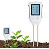 Mcbazel Misuratore PH del Suolo 3 in 1, Test del Suolo a Base Acida Rilevamento Temperatura umidità Tester di umidità con LCD retroilluminato Compatibile con Giardinaggio/Piante in Vaso/Fattoria