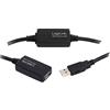 LogiLink 25M USB 2.0 - USB 2.0 M/F 25m USB A USB A Nero