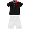 Odziezet Bambini Elegante Completi Ragazzo Casual Abiti Ragazzi Estivi Due Pezzi Bambino Bretelle Pantaloni Maschio Camicia+Pantaloni+Cravatta Bimbo Gentile Stile Set 2-17 Anni (Blu,16-17 Anni)