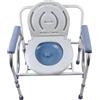 Wiyuer Sedia per WC, sedia da doccia, sedile da comodino, regolabile in altezza, pieghevole, con secchio per WC, per anziani, disabili e nonni, facile da trasportare, 150 kg, colore: bianco