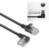 ACT Cavo di rete CAT6A ad angolo di 90° a sinistra, U/UTP LSZH LAN, sottile 3,6 mm, cavo Ethernet flessibile con connettore RJ45, per uso in data center, 3 metri, a sinistra DC1903