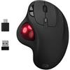 Mobility Lab - Mouse Wireless Trackball - Mouse senza fili con rotella di pollice, precisione regolabile, connessione USB e USB-C, compatibile con macOS e Windows - nero