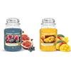 Yankee Candle Candela profumata in giara grande, Delizia al gelso e ai fichi, Durata Fino a 150 Ore & Candela Profumata In Giara Grande, Salsa Di Mango Alla Pesca, Durata Fino A 150 Ore