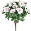 Flair Flower Mazzo di Fiori Artificiali di Seta Artificiale, Bouquet di Fiori Artificiali, Bouquet, Piccolo Bouquet, per Matrimonio, casa, Decorazione da Tavolo, Bianco/Rosa