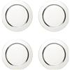 ECHTWERK Set di 4 sottopiatti/piatti da portata 'Shiny' in acciaio inossidabile, Edizione Argento, Ø 33,2 cm
