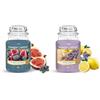 Yankee Candle Candela profumata in giara grande, Delizia al gelso e ai fichi, Durata Fino a 150 Ore & Candela profumata | Giara grande Lavanda al limone