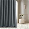 ROOM99 Tenda con nastro arricciato, Aura, 180 x 280 cm, larghezza x altezza, oscurante, decorazione moderna, per soggiorno, camera da letto, grigio scuro, 1 pezzo
