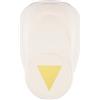 Vaessen Creative Fustella a forma di bandiera triangolare, 5 cm, fustellatrice Jumbo grande, fino a 160 g/m², per fai da te con carta e scrapbooking, bianco/rosa, 4 x 4,1 cm