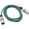 vhbw cavo DMX XLR maschio-femmina compatibile con impianto illuminazione per palco, faretti - 3 poli, guaina in PVC, verde, 2 m