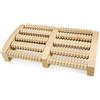 Roucerlin Rullo massaggiatore per piedi in legno, rullo per massaggio plantare scanalato, per fascite plantare, circolazione, sollievo dal dolore e alleviare la tensione muscolare, strumento manuale in legno