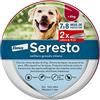 Bayer 2 confezioni Collare Seresto di Bayer per cani oltre 8 Kg antipulci e zecche 70 cm