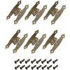 Ncheli 6pcs Cerniere per Porta,Cerniere Mobili Antichi Bronzo Vintage Bronzo Antico per Armadi, Cassettiere, Cassette, Scatole in Stile Vintage, Rustico e Retrò