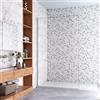 AICA ITALY SRL Parete Fissa Doccia Walk In 110x200 cm Vetro Temperato Trasparente Anticalcare 10 mm Con Barra Stabilizzatrice da 90 cm tagliabile
