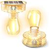 BUCASA 2 Pezzi Ricambio Luci Solari da Giardino, 8cm Lanterne Solari di Ricambio Superiore con Lampadina LED Luminoso, Trasparente Pannello Solare di Ricambio per Lampade Solari da Giardino Fai Da Te