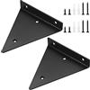 lzijun 2 supporti per scaffali sospesi (14 cm x 13 cm), invisibili a forma di triangolo, montaggio a parete, robusti supporti da parete in metallo per scaffalature, libreria