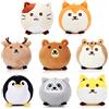 Aoriher 8 Giocattoli Morbidi di Animali del Bosco di Peluche Mini Ornamenti di Animali Imbalsamati da 8 cm Simpatico Portachiavi con Animali in Peluche per Regali Compleanno (Stile Normale)