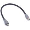 OpenII Cavo corto da USB C a micro USB C, tipo maschio C a micro USB maschio B, cavo di prolunga per MacBook, Dell XPS 13 15, Chromebook Pixel, dispositivi Lenovo con porta USB-C