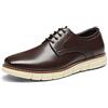 Bruno Marc Scarpe Eeganti Derby Classiche Stringate da Uomo Comoda Traspiranti Scarpe Classiche Formali,Size 43,Marrone/Scuro,GRANDPLAIN
