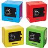 Baker Ross FN141 Mini casseforti a combinazione - Confezione da 4, simpatici sacchetti per feste, piccoli giocattoli per bambini, banca delle monete