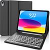 JADEMALL Custodia con Tastiera per iPad 10 Generazione 10.9 2022/11 Generazione 11 2025 A16, Italiano QWERTY Tastiera Retroilluminata Bluetooth Rimovibile Custodia con Supporto Pencil per iPad A16 11, Nero