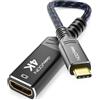 deleyCON Adattatore 4K USB-C a HDMI in Alluminio (Monitor/TV/Proiettore 4K@60Hz) Thunderbolt 3/4, per iPhone 16, 15 Pro Max, MacBook, iPad Pro/Air, Samsung Galaxy S25 S24 S23, Notebook, Tablet