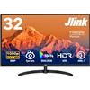 Jlink Monitor 32 per computer FHD, risoluzione 1920x1080P, 60Hz, display 104% sRGB con HDMI VGA audio da 3,5 mm, HDR, schermo VA con Freesync, inclinazione, montaggio VESA