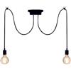 Mengjay Lampadario a Sospensione Vintage Industriale,Creativo Lampadario a Forma di Ragno DIY Lampada a Sospensione Classico,Plafoniera da Soffitto E27 per Camera da Letto Soggiorno (2 teste(150cm))
