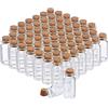 Relaxdays 120 flaconcini di vetro con tappo di sughero, mini flaconcini per olio, spezie, erbe, sabbia, 10 ml, decorazione trasparente