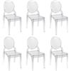 MIlani Home MELODIE - sedia moderna in policarbonato trasparente set da 6