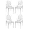 MIlani Home MELODIE - sedia moderna in policarbonato trasparente set da 4