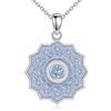 Vadmans Collana Fiore di Loto Regalo Collana con Ciondolo di Loto in Argento Sterling 925 Fiore di Loto Gioielli di Loto per le Donne (03-Marzo)