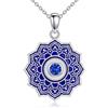 Vadmans Collana Fiore di Loto Regalo Collana con Ciondolo di Loto in Argento Sterling 925 Fiore di Loto Gioielli di Loto per le Donne (09-Settembre)