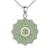 Vadmans Collana Fiore di Loto Regalo Collana con Ciondolo di Loto in Argento Sterling 925 Fiore di Loto Gioielli di Loto per le Donne (08-Agosto)