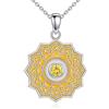 Vadmans Collana Fiore di Loto Regalo Collana con Ciondolo di Loto in Argento Sterling 925 Fiore di Loto Gioielli di Loto per le Donne (11-Novembre)
