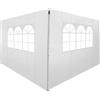 Outsunny Set 2 Pareti Laterali per Gazebo 3x3 m Pieghevoli in tessuto Oxford con Finestre, 295x200 cm, Bianco