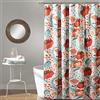 Lush Decor, Tenda da doccia da giardino con papaveri, 182,9 x 182,9 cm