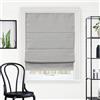 Chicology, tende a cascata in tessuto moderno, con tende a cascata, 36 W X 164 H, Del Mar grigio perla (Blackout)