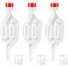 Rebanky 3 Pezzi Plastica Airlock di Fermentazione Tubi di Fermentazione con 3 Tappi in Gomma Gorgogliatore Fermentazione Gorgogliatore Vino Bubbler Airlock per la fermentazione del Vino, dei crauti