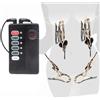 JCBDTXTY Elettrostimolazione Morsetti per Capezzoli Set, Host Elettrico a Doppia Uscita Stimolatore Elettrico di Tortura SM Giocattoli Sessuali per Donne Uomini Coppie