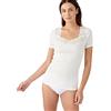 Damart T- Shirt Maniche Corte Douceur Soyeuse - Calzamaglia da Donna, Bianco Sporco., XXL