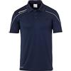 uhlsport Stream 22 Polo, T-Shirt Bambini, Navy/Bianco, 140