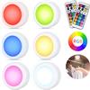 BAKAJI Set 6 Faretti LED Wireless Adesivi Luce Faretto Cambio Colore Doppio Telecomando