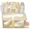 GLOSS ! Cofanetto da bagno LUXURY GOLD - Cofanetto di bellezza per donna - Cesto di bellezza, cura e benessere - Regalo per donna, compleanno, Natale, insegnante, festa della mamma - TROUSSE